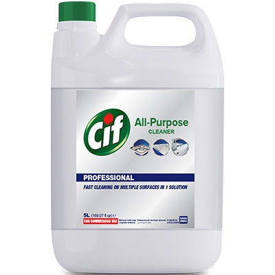 Cif Pro Spray All-Purpose Refill 5L - With Cif Pro All Purpose Cleaner, surfaces are cleaned with anti-bacterial action.